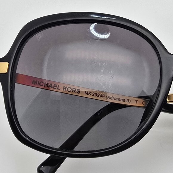 Michael Kors MK2024F Adrianna II Black Gold Frame Polarized Grey Lens Sunglasses - Picture 15 of 15